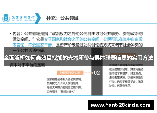 全面解析如何高效查找加的夫城所参与具体联赛信息的实用方法